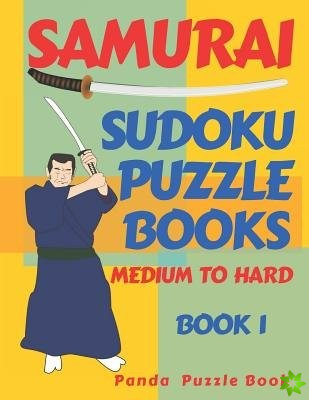 Samurai Sudoku Puzzle Books - Medium To Hard - Book 1