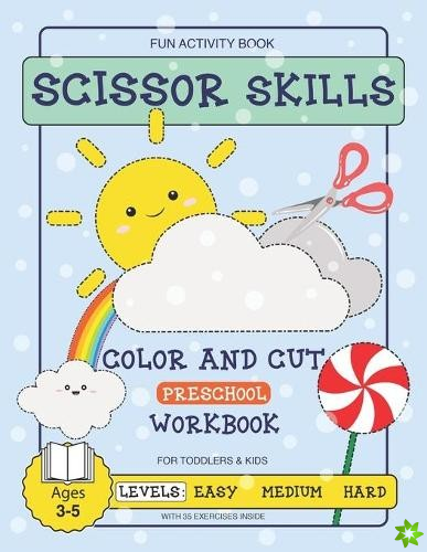Scissor Skills Preschool Fun Activity Workbook for Toddlers and Kids