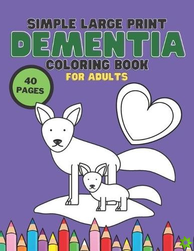 Simple Large Print Coloring Book For Adult Dementia