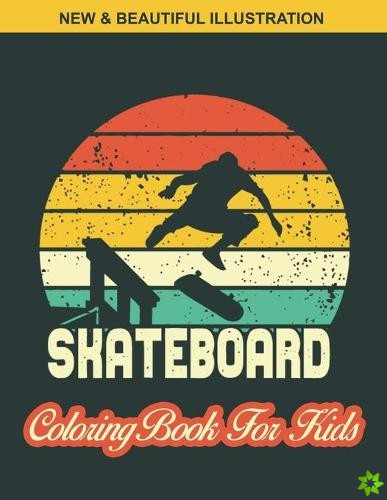 Skate Board Coloring Book For Kids