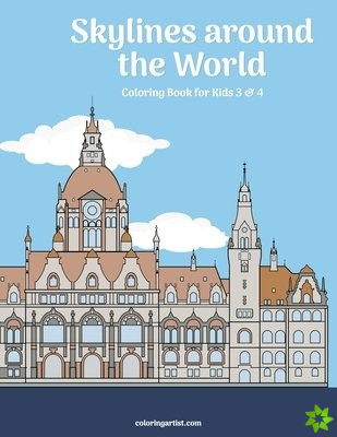 Skylines around the World Coloring Book for Kids 3 & 4