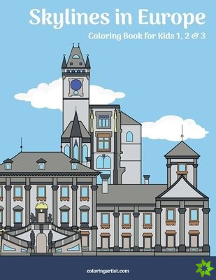 Skylines in Europe Coloring Book for Kids 1, 2 & 3