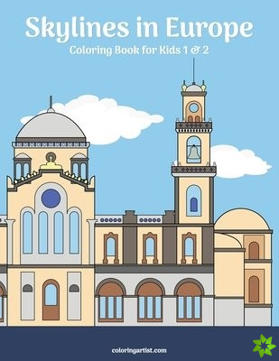Skylines in Europe Coloring Book for Kids 1 & 2