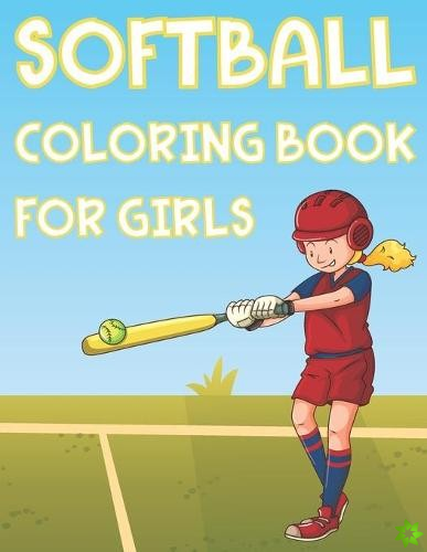 Softball Coloring Book For Girls