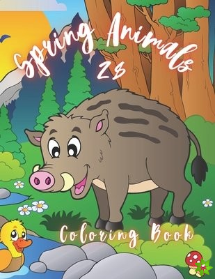 Spring Animals Coloring Book