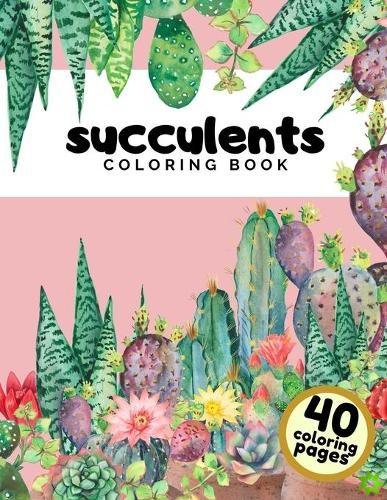 Succulents Coloring Book