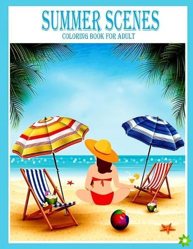 Summer Scenes Coloring Book For Adult
