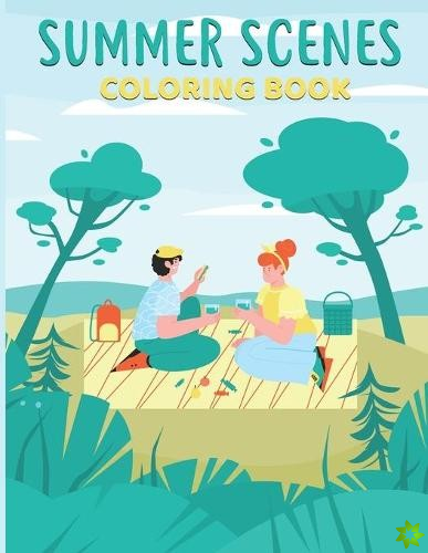 summer scenes coloring book