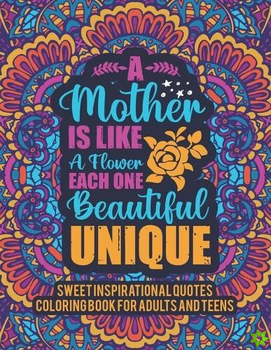 Sweet Inspirational Quotes Coloring Book For Adults And Teens