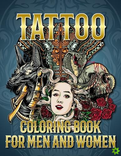Tattoo Coloring Book for Men and Women