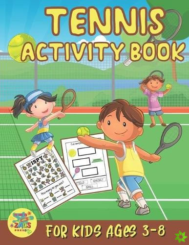 tennis activity book for kids ages 3-8