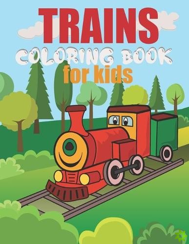 Trains Coloring Book For Kids