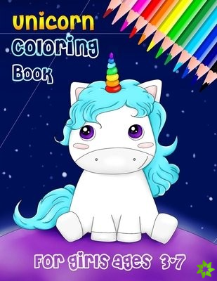 unicorn coloring book for girls ages 3-7