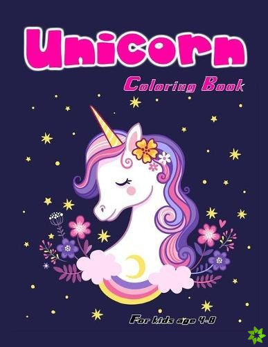 Unicorn Coloring Book For kids ages 4-8