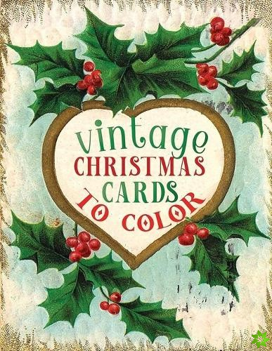vintage christmas cards to color