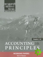 Working Papers Chapters 1-18 to accompany Accounting Principles
