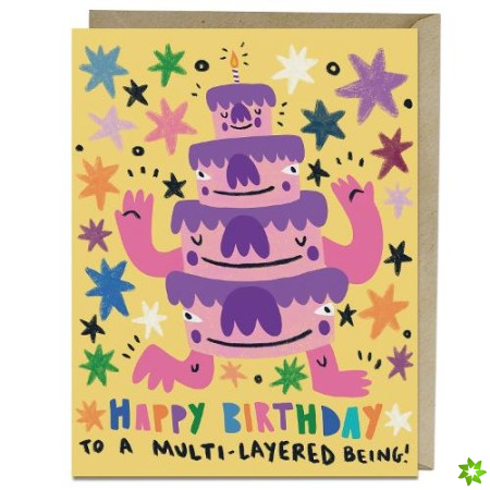 6 Pack Barry Lee for Em & Friends Multi-layered Birthday Card