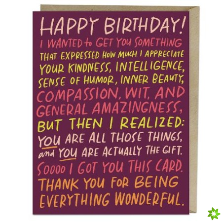 6-Pack Em & Friends Everything Wonderful Birthday Greeting Cards