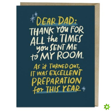 6-Pack Em & Friends Sent To My Room Dad Greeting Cards