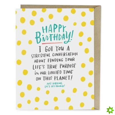 Em & Friends Anxiety Conversation Birthday Card