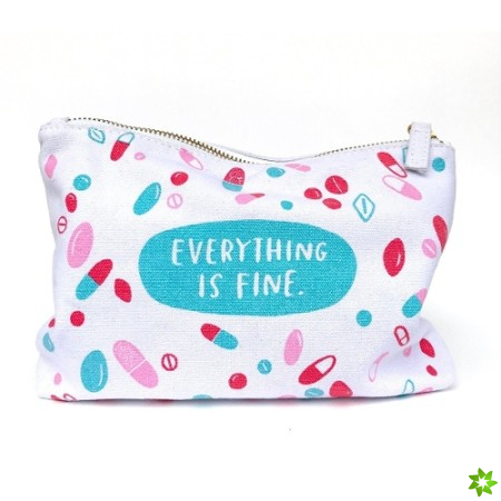 Em & Friends Everything Is Fine Canvas Pouch