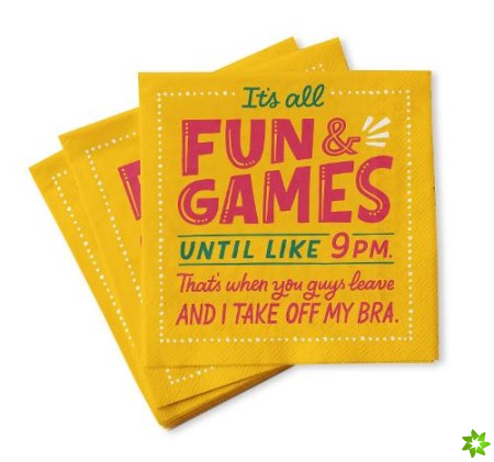 Em & Friends Fun and Games Cocktail Napkins, Pack of 20