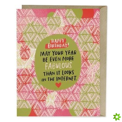 Em & Friends Internet Fabulous Birthday Card