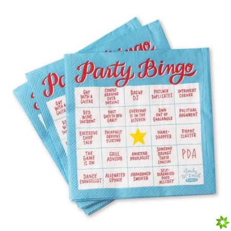 Em & Friends Party Bingo Cocktail Napkins, Pack of 20