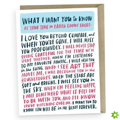Em & Friends Your Time On Earth Empathy Card
