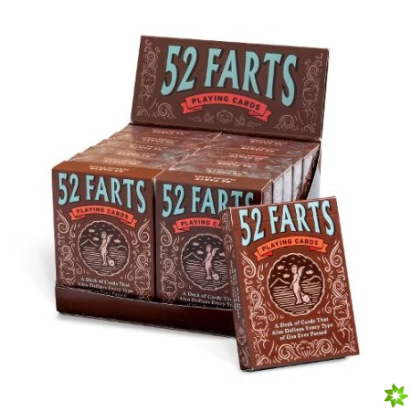 Knock Knock 52 Farts Deck Playing Cards, Filled 12-Pack POP Display