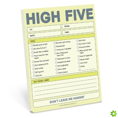 Knock Knock High Five Nifty Note (Pastel Yellow)