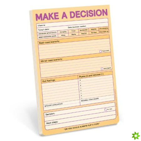 Knock Knock Make a Decision Pad (Pastel Version)