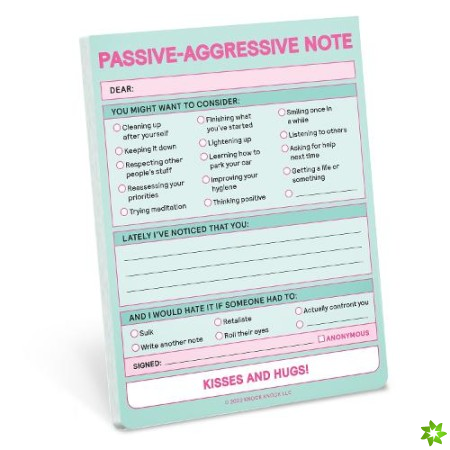 Knock Knock Passive Aggressive Nifty Note (Pastel Version)
