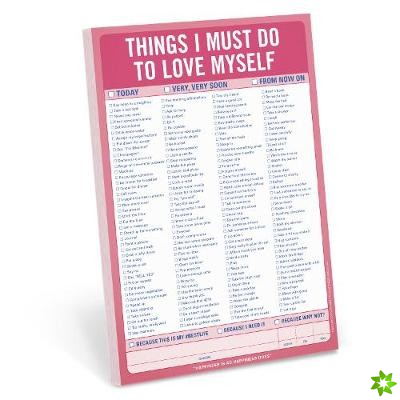 Knock Knock Things I Must Do to Love Myself Pad