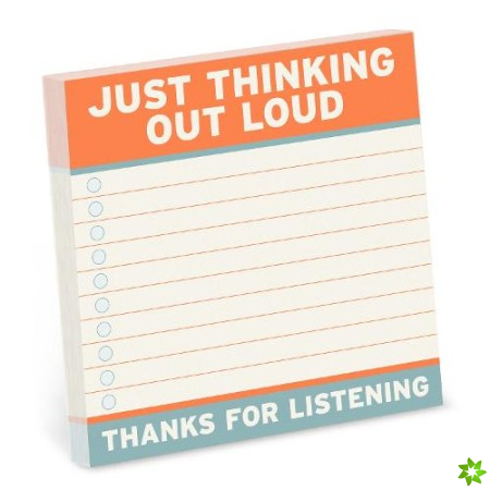 Knock Knock Thinking Out Loud Sticky Notes (4 x 4-inches)