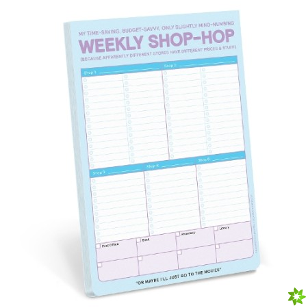 Knock Knock Weekly Shop-Hop Pad with Magnet (Pastel Version)