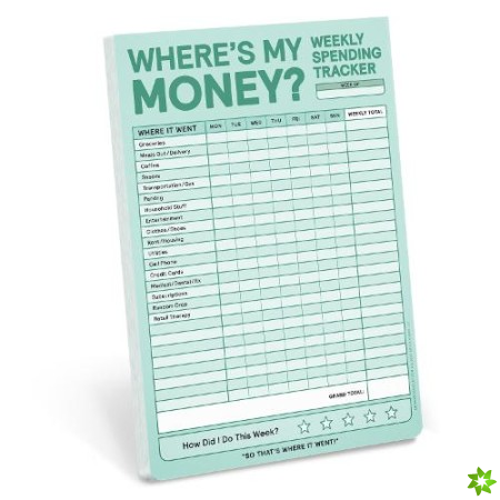 Knock Knock Where's My Money Weekly Budget Tracker Pad (Pastel Version)