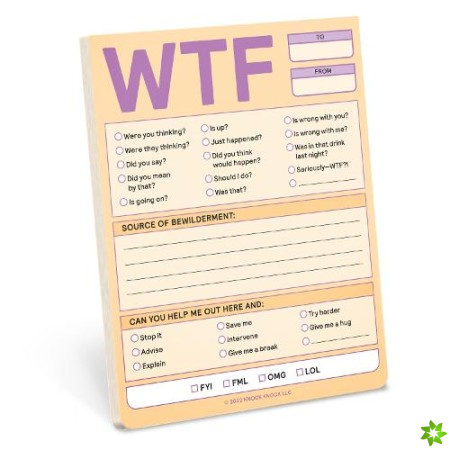 Knock Knock WTF Nifty Note Pad (Pastel Version)