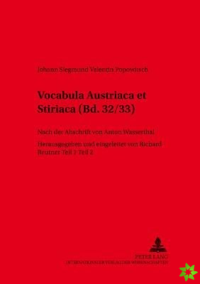 Vocabula Austriaca Et Stiriaca