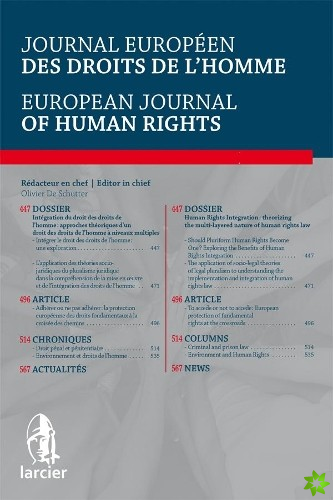 Journal Europeen des Droits de l'Homme / European Journal of Human Rights 2015
