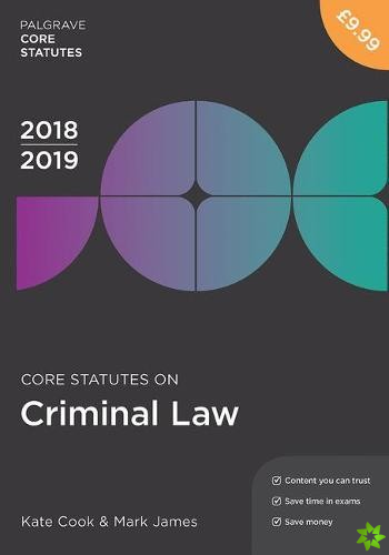 Core Statutes on Criminal Law 2018-19