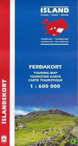 Iceland Touring Map for drivers and tourists 1:600 000