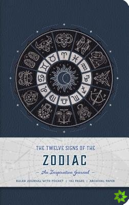 Twelve Signs of the Zodiac Hardcover Ruled Journal
