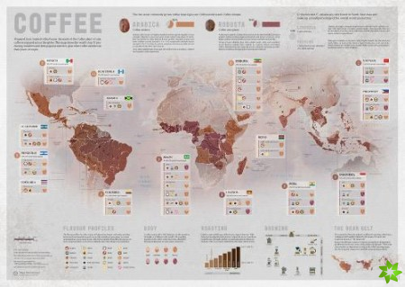 Coffee Wall Map