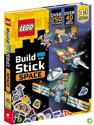 LEGO Books: Build and Stick: Space (includes LEGO bricks, book and over 250 stickers)