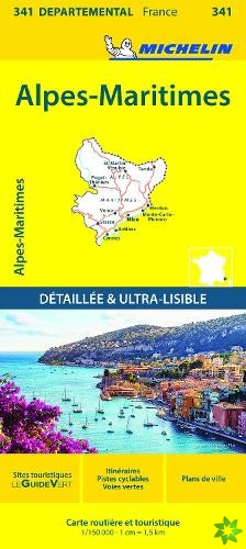 Alpes-Maritimes - Michelin Local Map 341