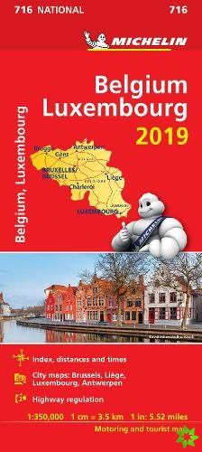 Belgium & Luxembourg 2019 - Michelin National Map 716