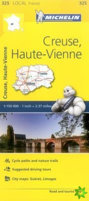 Creuse, Haute-Vienne - Michelin Local Map 325