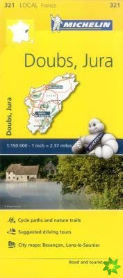 Doubs, Jura - Michelin Local Map 321