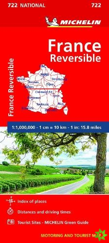 France - reversible - Michelin National Map 722